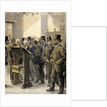 London Stock Exchange. Shipowners and merchants consulting the Lloyd's Loss Book by Anonymous