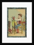 Boy with Hand Puppets by Anonymous