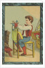Boy with Hand Puppets by Anonymous