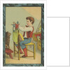 Boy with Hand Puppets by Anonymous