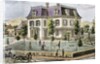Residential home with the family playing cricket by Anonymous
