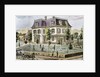 Residential home with the family playing cricket by Anonymous