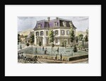 Residential home with the family playing cricket by Anonymous