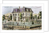 Residential home with the family playing cricket by Anonymous