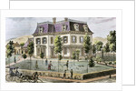 Residential home with the family playing cricket by Anonymous