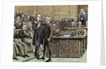 Brandlaugh, Charles (1833-1891). English politician. Brandlaugh deputy arrested for refusing to leav by Anonymous