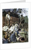 USA. Settlers building their homes in the West (1874) by Anonymous