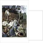 USA. Settlers building their homes in the West (1874) by Anonymous