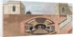 Section of a London Underground station. England. Colored engraving from "L'Univers Illustré." Late by Anonymous