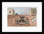 Section of a London Underground station. England. Colored engraving from "L'Univers Illustré." Late by Anonymous