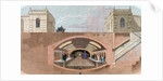Section of a London Underground station. England. Colored engraving from "L'Univers Illustré." Late by Anonymous