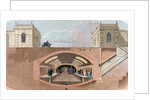 Section of a London Underground station. England. Colored engraving from "L'Univers Illustré." Late by Anonymous
