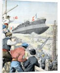 Launching of French Warship 'Patrie' Seyne-sur-Mer (Jan 1904) by Anonymous