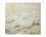 East River, New York by Frederick Usher De Voll
