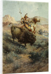 Indian and Buffalo by Edgar Samuel Paxson