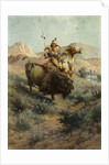 Indian and Buffalo by Edgar Samuel Paxson