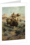 Indian and Buffalo by Edgar Samuel Paxson