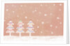 Illustration of three christmas trees in a row by Anonymous