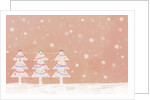 Illustration of three christmas trees in a row by Anonymous