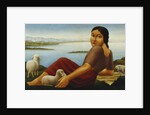 Girl with Sheep by Georg Schrimpf