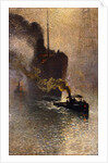 In Tow on the Thames in the Fog by Emile Claus