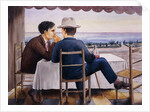 On the Terrace (Self-Portrait) by Georg Schrimpf