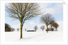 Winter scene by a chapel by Anonymous