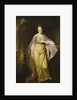 Portrait of Mrs. Ellen Morewood, standing full length, in a Yellow Dress by George Romney