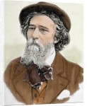 Daudet, Alphonse (1840-1897). French writer. Colored engraving by Anonymous