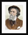 Daudet, Alphonse (1840-1897). French writer. Colored engraving by Anonymous