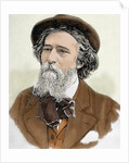 Daudet, Alphonse (1840-1897). French writer. Colored engraving by Anonymous