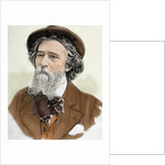 Daudet, Alphonse (1840-1897). French writer. Colored engraving by Anonymous