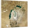 Satellite view of the Aral Sea in 2008, with the 1960 shoreline super-imposed by Anonymous