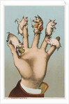Five pigs on five fingers by Anonymous