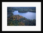 Aerial view of river and forest, Pittsfield, Massachusetts, USA by Anonymous