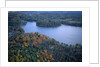 Aerial view of river and forest, Pittsfield, Massachusetts, USA by Anonymous