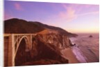 Bridge over ocean cliff, Big Sur, California, USA by Anonymous