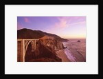 Bridge over ocean cliff, Big Sur, California, USA by Anonymous