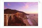 Bridge over ocean cliff, Big Sur, California, USA by Anonymous