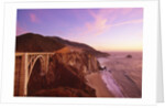 Bridge over ocean cliff, Big Sur, California, USA by Anonymous