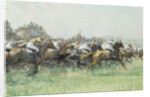 The Derby, Tattenham Corner by Gilbert Holiday