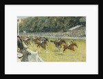 A Finish at Goodwood by Gilbert Holiday