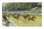 A Finish at Goodwood by Gilbert Holiday