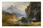 Indians Spearfishing by Albert Bierstadt