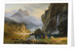 Indians Spearfishing by Albert Bierstadt