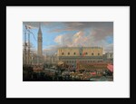 The Bucintoro Departing from the Bacino di San Marco on the Grand Canal, Venice by Luca Carlevarijs