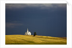 Rocklyn Community Church With Wheat fields and storm coming by Anonymous