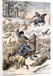 Cossacks Attacked by Wolves Manchuria Siberia (May 1904) by Anonymous