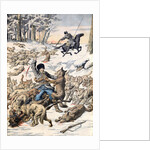 Cossacks Attacked by Wolves Manchuria Siberia (May 1904) by Anonymous