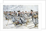 Russian Soldiers Transport Injured on Skies Russo-Japanese War ( by Anonymous